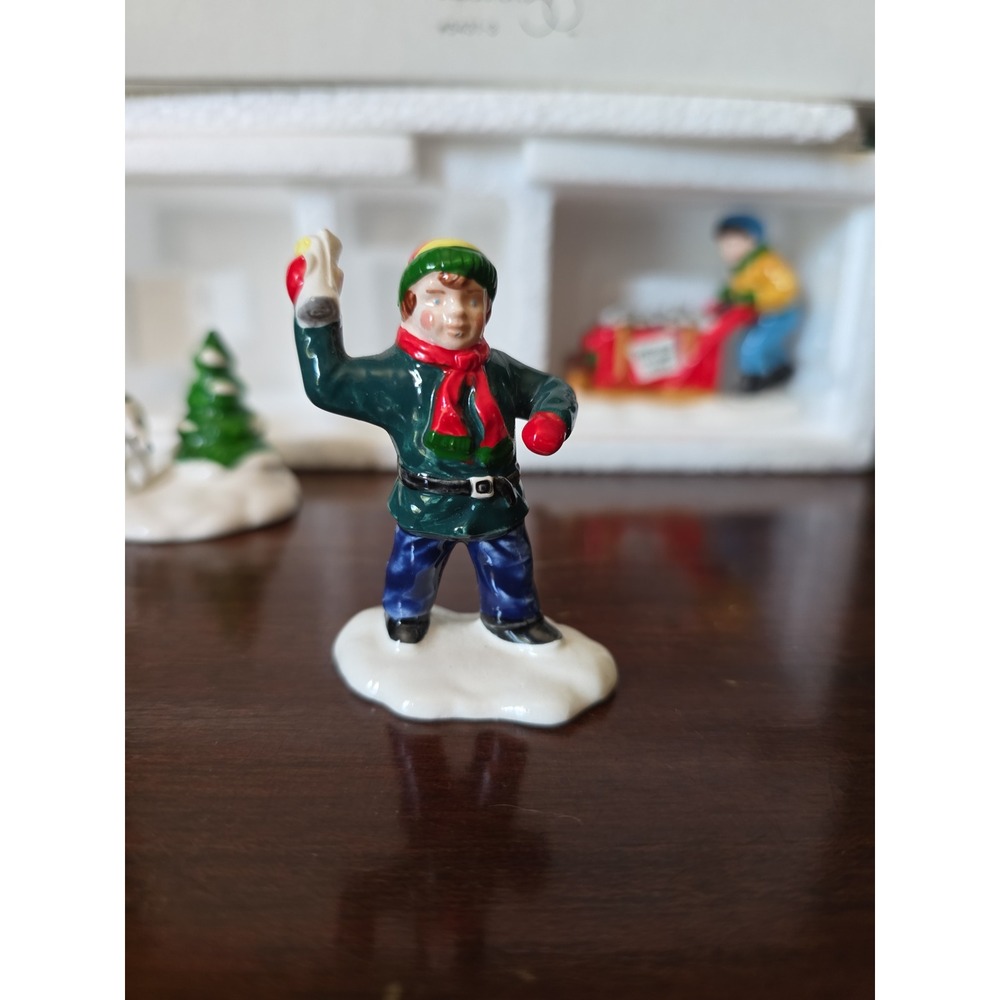 Dept 56 Snow Village Early Morning Delivery Set of 3 Ceramic Figurines 5431-3 - Picture 8 of 14